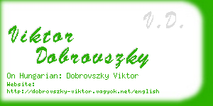 viktor dobrovszky business card